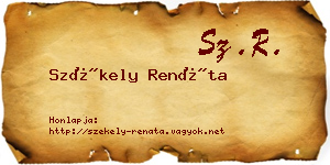 Székely Renáta névjegykártya