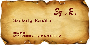 Székely Renáta névjegykártya