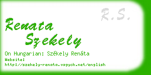renata szekely business card