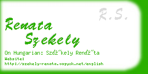 renata szekely business card